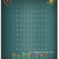 Conxunto de 3 carteis de papel plastificados con carta Braille